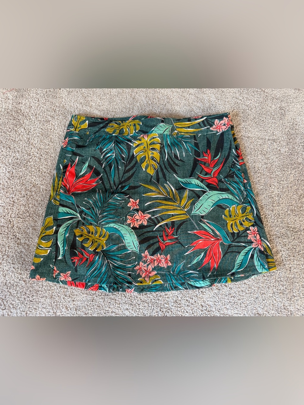 RipSkirt Hawaii Wrap Skirt Women’s M Teal Tropical Floral Quick Dry Athletic